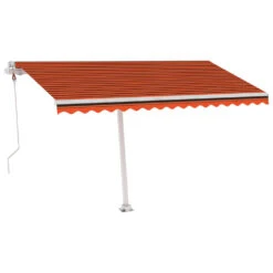 VIDAXL Auvent Automatique Sur Pied 400x300 Cm Orange/marron -Le Coin Detente Boutique 045b78fbb108a76b