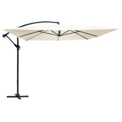 Parasol Déporté Carré 3x3m Aluminium écru