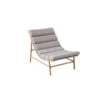 Chaise Lounge AGAPE En Aluminium Et Tissu Beige - 108,5x66,5x81,5 Cm