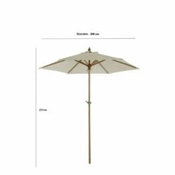 Parasol Droit Reva En Bambou Contreplaqué Et Tissu Beige Clair -Le Coin Detente Boutique 14002f910fbcb17c