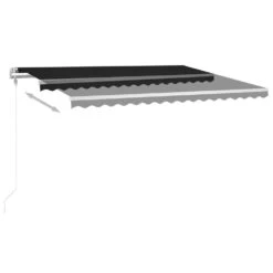 VIDAXL Auvent Manuel Rétractable Avec Led 4x3 M Anthracite -Le Coin Detente Boutique 1de7fd8e3dff639b