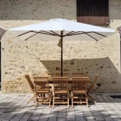 Parasol Droit 3x3 M écru Pegasia -Le Coin Detente Boutique 597a33004ab1c8c8