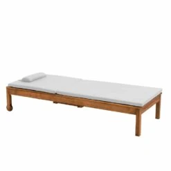 Lot De 2 Bains De Soleil Avec Coussin Et Tablette En Bois écru -Le Coin Detente Boutique 6229fd3236845840