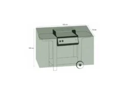 Housse De Protection Pour Barbecue Rectangulaire 170 X 50 X 85 Cm - Noir