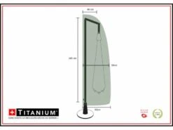 Housse De Protection Pour Parasol Déporté 46 X 50 X 60 X 265 Cm - Noir