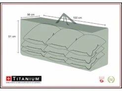 Housse De Protection Pour Coussins 100 X 56 X 51 Cm - Noir