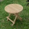 Table Basse Pliante Ronde En Teck Ecograde Kuta ø 50 Cm