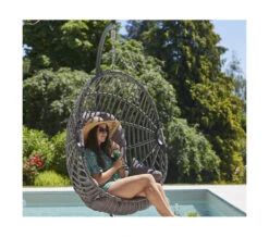 Canberra - Fauteuil De Jardin Suspendu - Gris Anthracite -Le Coin Detente Boutique 63d4eb68726f94.74678643