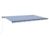 VIDAXL Auvent Manuel Rétractable 500x350 Cm Bleu Et Blanc -Le Coin Detente Boutique 6426dd84da7ff1.84991274