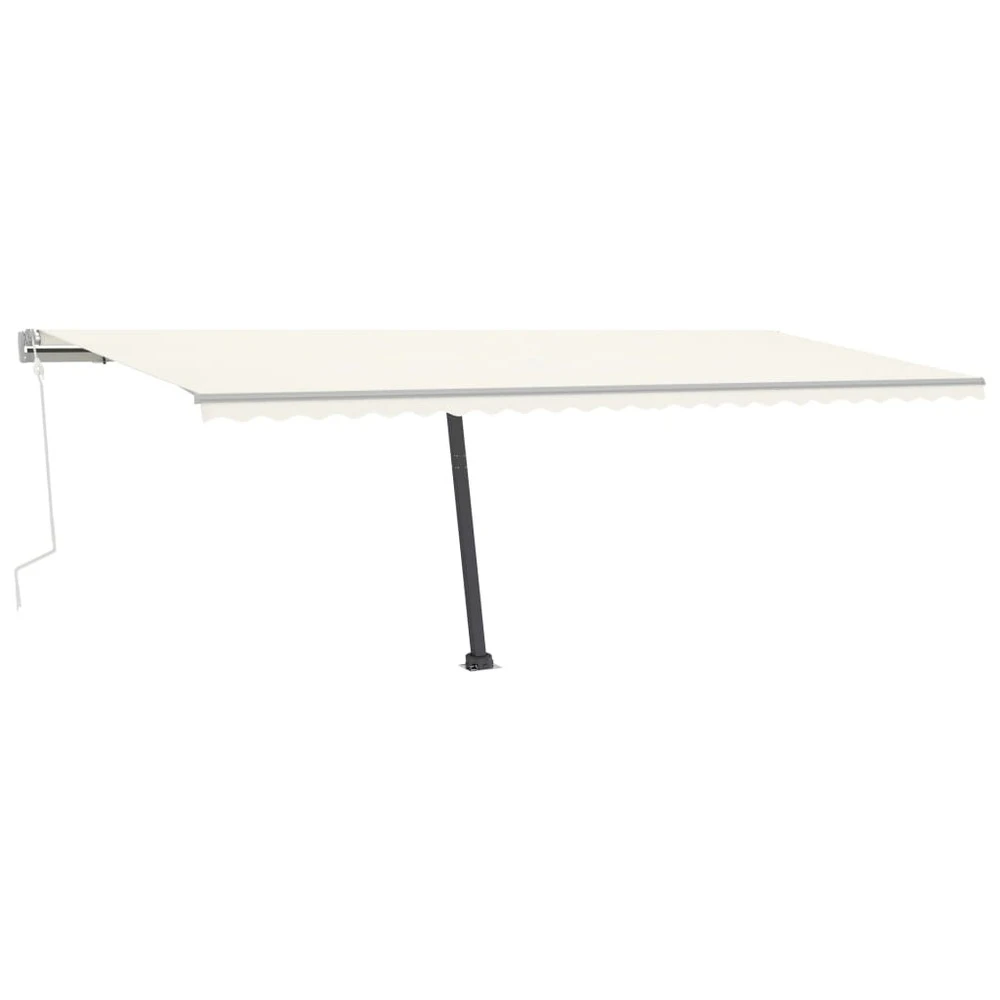 VIDAXL Auvent Manuel Rétractable Avec Led 600x350 Cm Crème 5 VIDAXL Auvent Manuel Rétractable Avec Led 600x350 Cm Crème – Image 3
