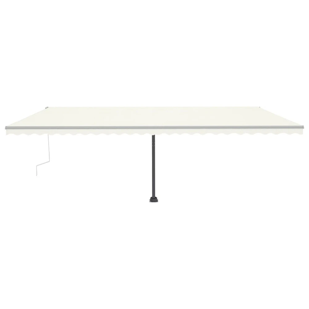 VIDAXL Auvent Manuel Rétractable Avec Led 600x350 Cm Crème 6 VIDAXL Auvent Manuel Rétractable Avec Led 600x350 Cm Crème – Image 4