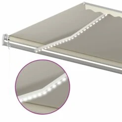 VIDAXL Auvent Manuel Rétractable Avec Led 600x350 Cm Crème 15 VIDAXL Auvent Manuel Rétractable Avec Led 600x350 Cm Crème -Le Coin Detente Boutique 6426ddb3bc3320.49451897