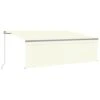 VIDAXL Auvent Manuel Rétractable Avec Store 4,5x3 M Crème -Le Coin Detente Boutique 6426ddba2bade5.22921362
