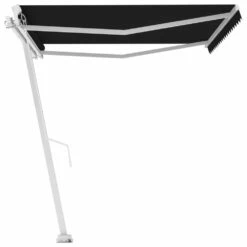 VIDAXL Auvent Manuel Rétractable Sur Pied 400x300 Cm Anthracite -Le Coin Detente Boutique 6426ddbdb72bf1.99827873