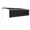 VIDAXL Auvent Automatique Store Capteur De Vent Et Led 5x3m Anthracite -Le Coin Detente Boutique 6426ddc7e41290.83799949