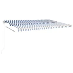 VIDAXL Auvent Automatique Capteur De Vent Et Led 6x3,5 M Bleu Et Blanc 13 VIDAXL Auvent Automatique Capteur De Vent Et Led 6x3,5 M Bleu Et Blanc -Le Coin Detente Boutique 6426ddcef22ab5.91692912