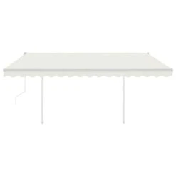 VIDAXL Auvent Automatique Avec Capteur De Vent Et Led 4x3,5 M Crème -Le Coin Detente Boutique 6426ddd266b019.44456423