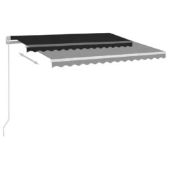 VIDAXL Auvent Rétractable Automatique Et Poteaux 3x2,5 M Anthracite -Le Coin Detente Boutique 6426ddd9840562.07391276