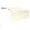 VIDAXL Auvent Rétractable Automatique Avec Store 3,5x2,5 M Crème -Le Coin Detente Boutique 6426dddd4e9cb1.14932895