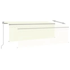 VIDAXL Auvent Manuel Rétractable Avec Store 4x3 M Crème -Le Coin Detente Boutique 6426dddf12a420.64607658