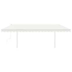 VIDAXL Auvent Automatique Rétractable Poteaux 5x3,5 M Crème -Le Coin Detente Boutique 6426dde4d5e6a7.18723881