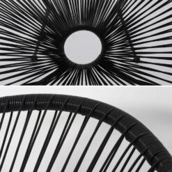 Fauteuil Acapulco Forme D'oeuf - Noir - Fauteuil 4 Pieds Design Rétro. Cordage Plastique. Intérieur / Extérieur 14 Fauteuil Acapulco Forme D'oeuf - Noir - Fauteuil 4 Pieds Design Rétro. Cordage Plastique. Intérieur / Extérieur -Le Coin Detente Boutique 64467b0457acd7.68247748
