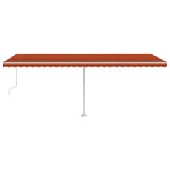 VIDAXL Auvent Automatique Capteur De Vent Led 600x300 Cm Orange Marron -Le Coin Detente Boutique 64515c61386568.59678470