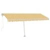VIDAXL Auvent Automatique Capteur De Vent Led 500x350cm Jaune Et Blanc 1 VIDAXL Auvent Automatique Capteur De Vent Led 500x350cm Jaune Et Blanc -Le Coin Detente Boutique 64515c6602c1c8.60852378