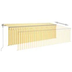 VIDAXL Auvent Rétractable Automatique Avec Store 5x3 M Jaune Et Blanc 12 VIDAXL Auvent Rétractable Automatique Avec Store 5x3 M Jaune Et Blanc -Le Coin Detente Boutique 64515c6c4c3c34.62044891