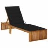 VIDAXL Chaise Longue Avec Coussin Bois D'acacia Solide 1 VIDAXL Chaise Longue Avec Coussin Bois D'acacia Solide -Le Coin Detente Boutique 64535013cc4873.23606587