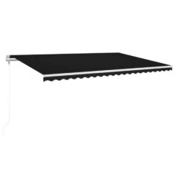 VIDAXL Auvent Automatique Et Capteur De Vent/led 500x300 Cm Anthracite