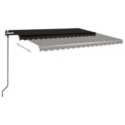 VIDAXL Auvent Rétractable Automatique Avec Poteaux 4x3 M Anthracite -Le Coin Detente Boutique 645352b0deee12.68696299