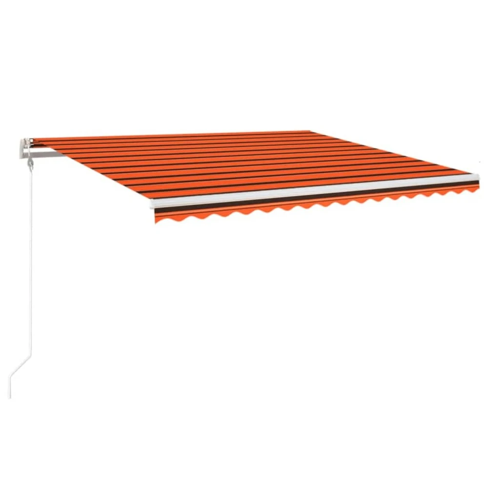 VIDAXL Auvent Rétractable Automatique 450x350 Cm Orange Et Marron 4 VIDAXL Auvent Rétractable Automatique 450x350 Cm Orange Et Marron – Image 2