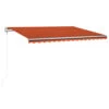 VIDAXL Auvent Automatique Capteur De Vent Led 400x350 Cm Orange Marron -Le Coin Detente Boutique 645657cdd9b6c5.57902308