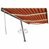 VIDAXL Auvent Manuel Rétractable Avec Led 600x350 Cm Orange Et Marron -Le Coin Detente Boutique 645657d0658c59.92573258