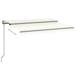 VIDAXL Auvent Automatique Avec Capteur De Vent Et Led 350x250 Cm Crème -Le Coin Detente Boutique 645657d5a7bdc1.28280406