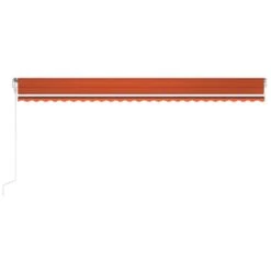 VIDAXL Auvent Rétractable Automatique 600x350 Cm Orange Et Marron -Le Coin Detente Boutique 645657d7e5daa8.41348545