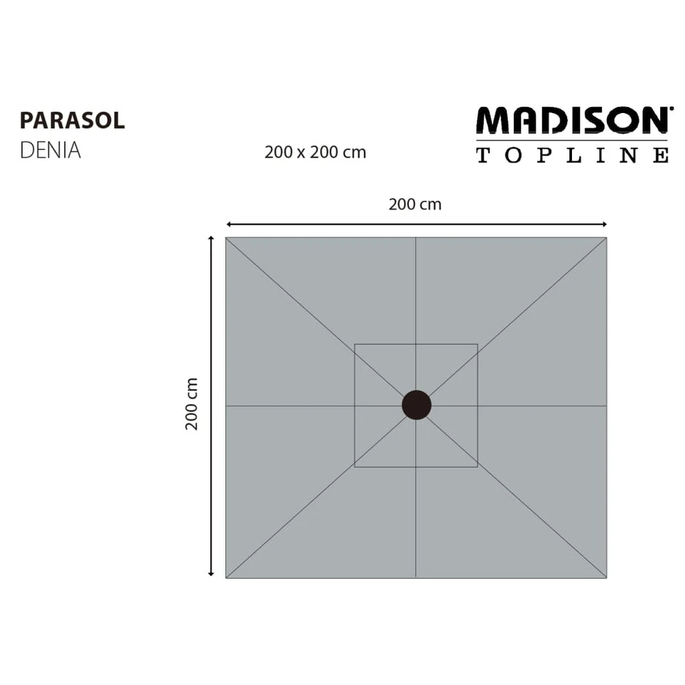 Madison Parasol Denia 200x200 Cm écru 9 Madison Parasol Denia 200x200 Cm écru – Image 7