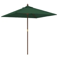 VIDAXL Parasol De Jardin Avec Mât En Bois Vert 198x198x231 Cm