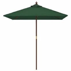 VIDAXL Parasol De Jardin Avec Mât En Bois Vert 198x198x231 Cm -Le Coin Detente Boutique 645801dccc0016.65934018
