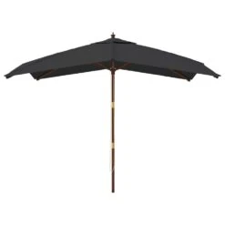 VIDAXL Parasol De Jardin Avec Mât En Bois Noir 300x300x273 Cm 11 VIDAXL Parasol De Jardin Avec Mât En Bois Noir 300x300x273 Cm -Le Coin Detente Boutique 645801e10986f1.36482693