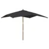 VIDAXL Parasol De Jardin Avec Mât En Bois Noir 300x300x273 Cm 1 VIDAXL Parasol De Jardin Avec Mât En Bois Noir 300x300x273 Cm -Le Coin Detente Boutique 645801e10cb873.60840841