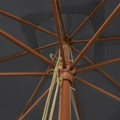 VIDAXL Parasol De Jardin Avec Mât En Bois Noir 300x300x273 Cm 13 VIDAXL Parasol De Jardin Avec Mât En Bois Noir 300x300x273 Cm -Le Coin Detente Boutique 645801e11ad5e7.83246627