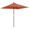 VIDAXL Parasol De Jardin Avec Mât En Bois Terre Cuite 198x198x231 Cm -Le Coin Detente Boutique 645801ebccdf57.17666493