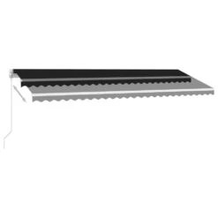 VIDAXL Auvent Manuel Rétractable Avec Led 500x300 Cm Anthracite -Le Coin Detente Boutique 645a959d784ff6.72973008