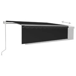 VIDAXL Auvent Rétractable Automatique Avec Store 5x3 M Anthracite -Le Coin Detente Boutique 645a95a6893951.49837615