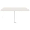 VIDAXL Auvent Manuel Rétractable Avec Led 450x300 Cm Crème -Le Coin Detente Boutique 645a95b9b7a227.25210448