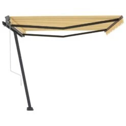 VIDAXL Auvent Automatique Sur Pied 450x300 Cm Jaune/blanc -Le Coin Detente Boutique 645a95c381f2c2.65766953