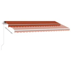 VIDAXL Auvent Manuel Rétractable Avec Led 400x350 Cm Orange Et Marron 14 VIDAXL Auvent Manuel Rétractable Avec Led 400x350 Cm Orange Et Marron -Le Coin Detente Boutique 645a95cc01c475.47347517