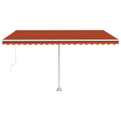VIDAXL Auvent Manuel Rétractable Avec Led 400x350 Cm Orange Et Marron 11 VIDAXL Auvent Manuel Rétractable Avec Led 400x350 Cm Orange Et Marron -Le Coin Detente Boutique 645a95cc04e245.09780472